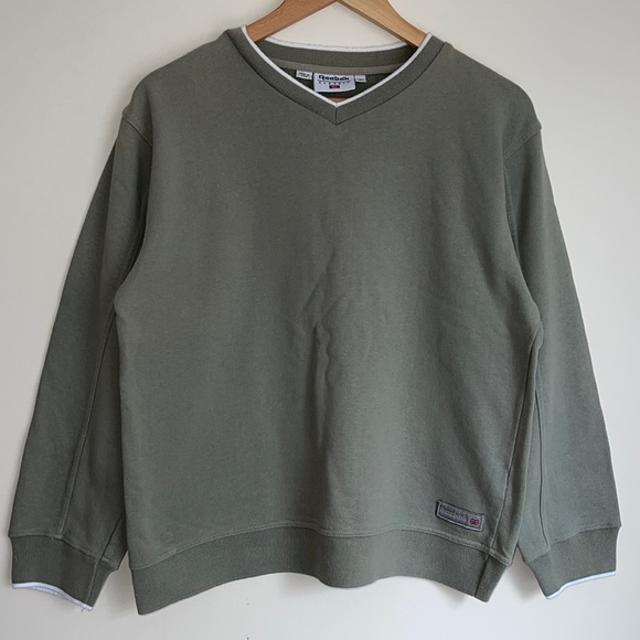 VINTAGE | Reebok Classic v-neck khaki sweater - Picture 8 of 10
